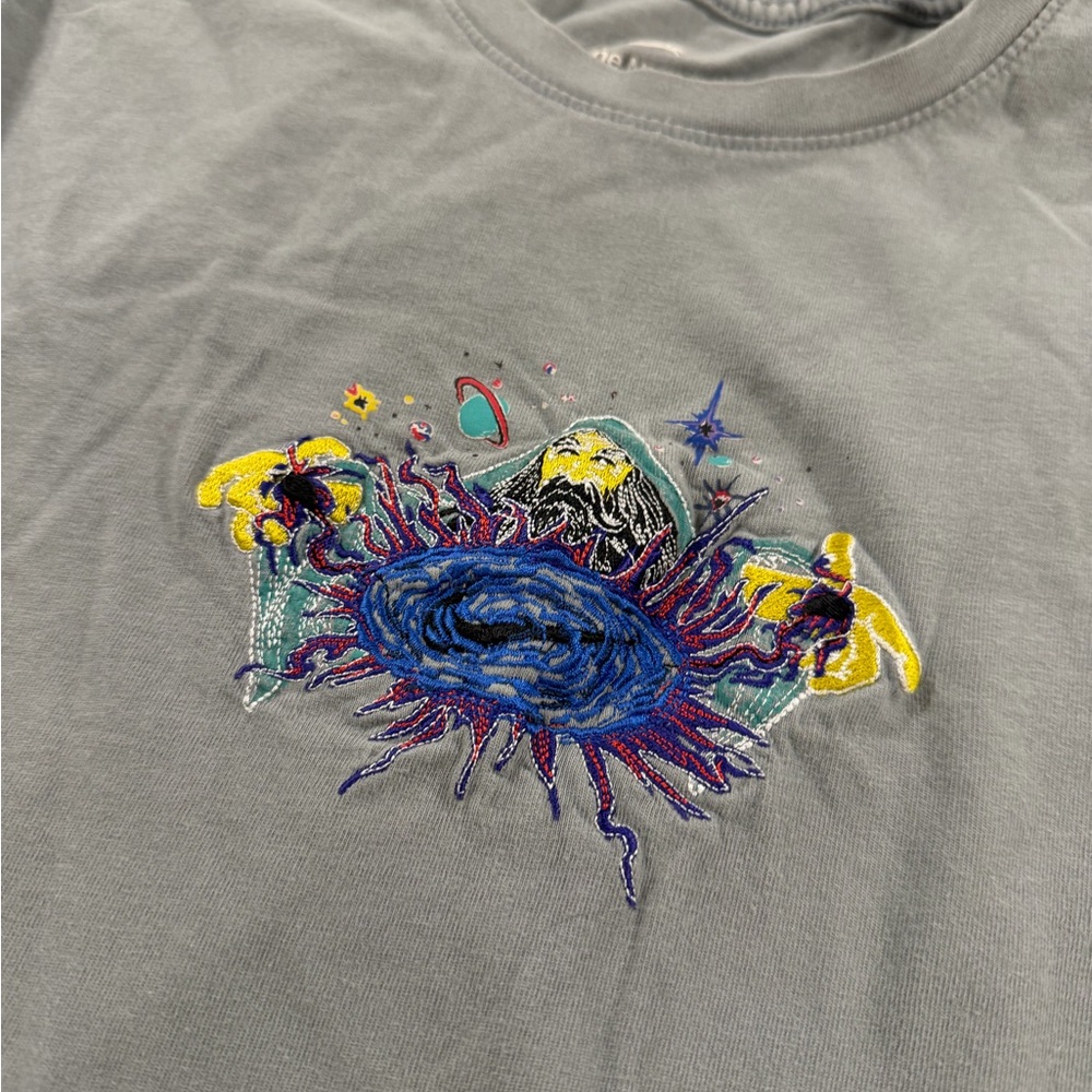 NIKE T Shirt Mens XL Gray Short Sleeve Interstellar Magic Wizard Embroidered